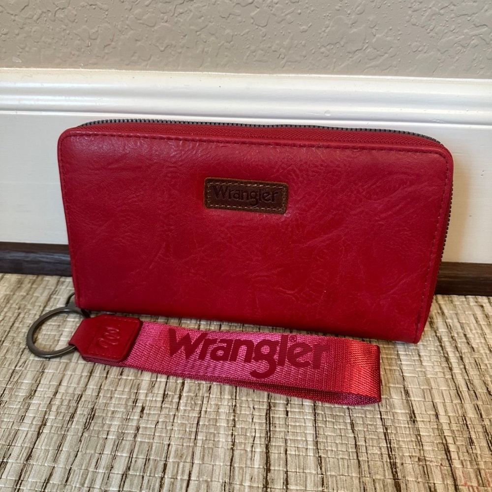 Wrangler Red Wallet wristlet
